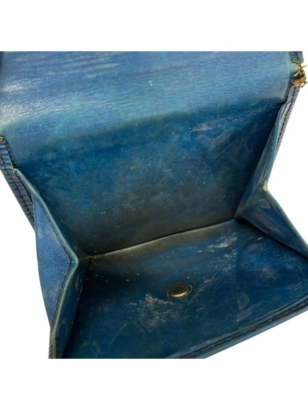 Louis Vuitton Hook Wallet Epi Porto Monet Billets Cult Cles Toledo Blue Leather